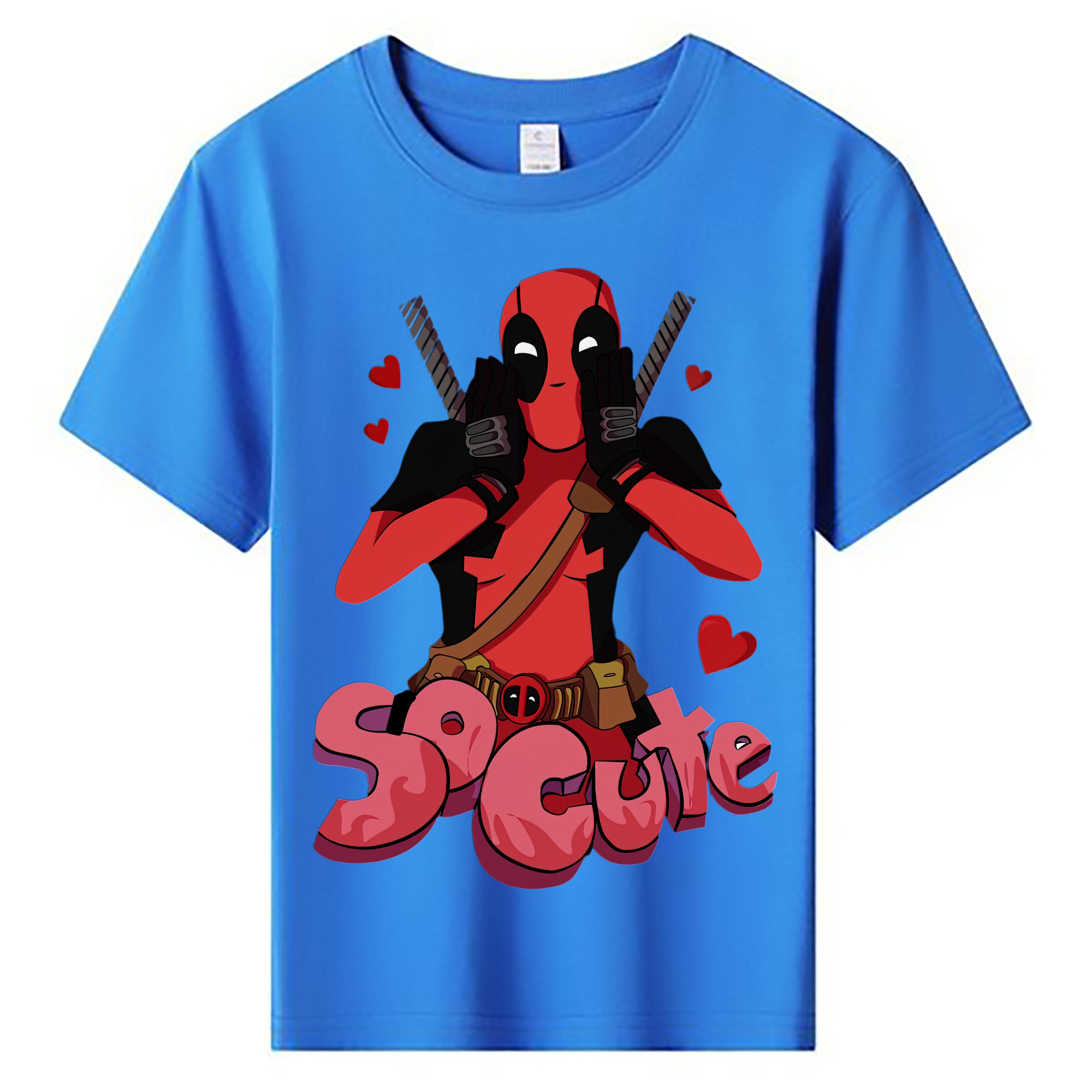 （画像用） Deadpool デッドプール 綿100％キッズTシャツ（フロントプリント）